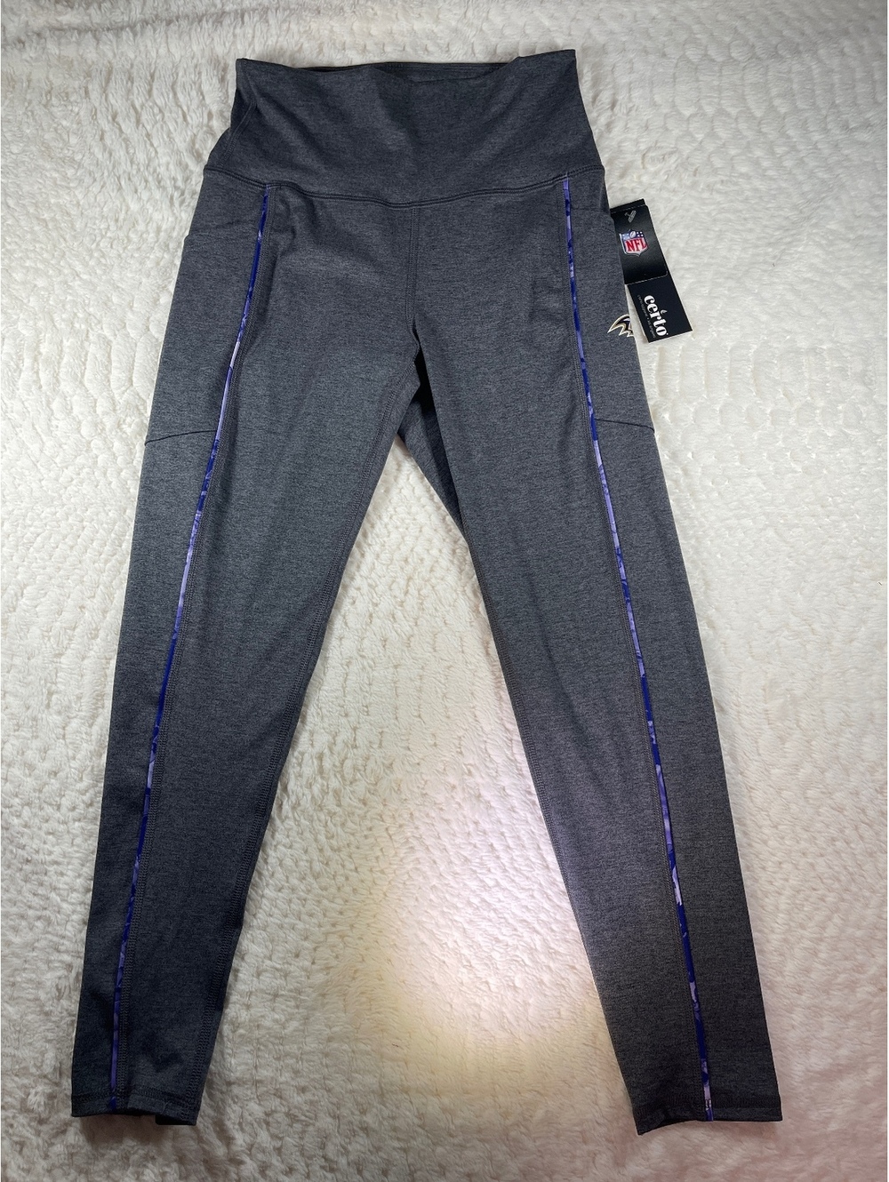 Certo NFL Baltimore Ravens Women's Athletic Leggings Gray Size M